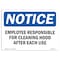 Signmission OSHA Notice Sign, 18" Height, Aluminum, Employees Responsible For Cleaning Hood Sign, Landscape OS-NS-A-1824-L-12012 - alternate 1